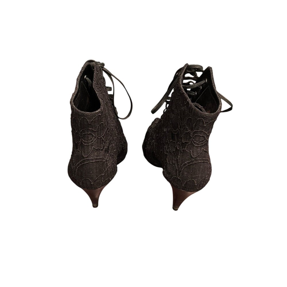 Saint Laurent Era 37.5 Black Lace Up Boots - Picture 2 of 9